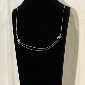 Vintage Gold Toned Metal Necklace‎ Adjustable